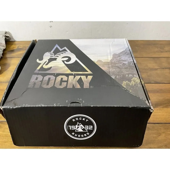 MEN'S ROCKY 2173 ALPHA FORCE 8" WATERPROOF SIDE ZIP BOOTS BLACK SIZE 4.5W - Picture 4 of 4